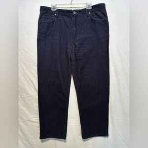 Lands End Navy Blue Corduroy Pants Size 37 Traditional Fit